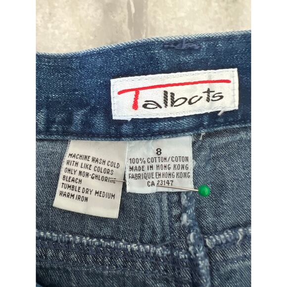 Talbots- Vintage Denim Skirt Button Front Maxi Midi Size 8 Westerncore Retro - Picture 4 of 7